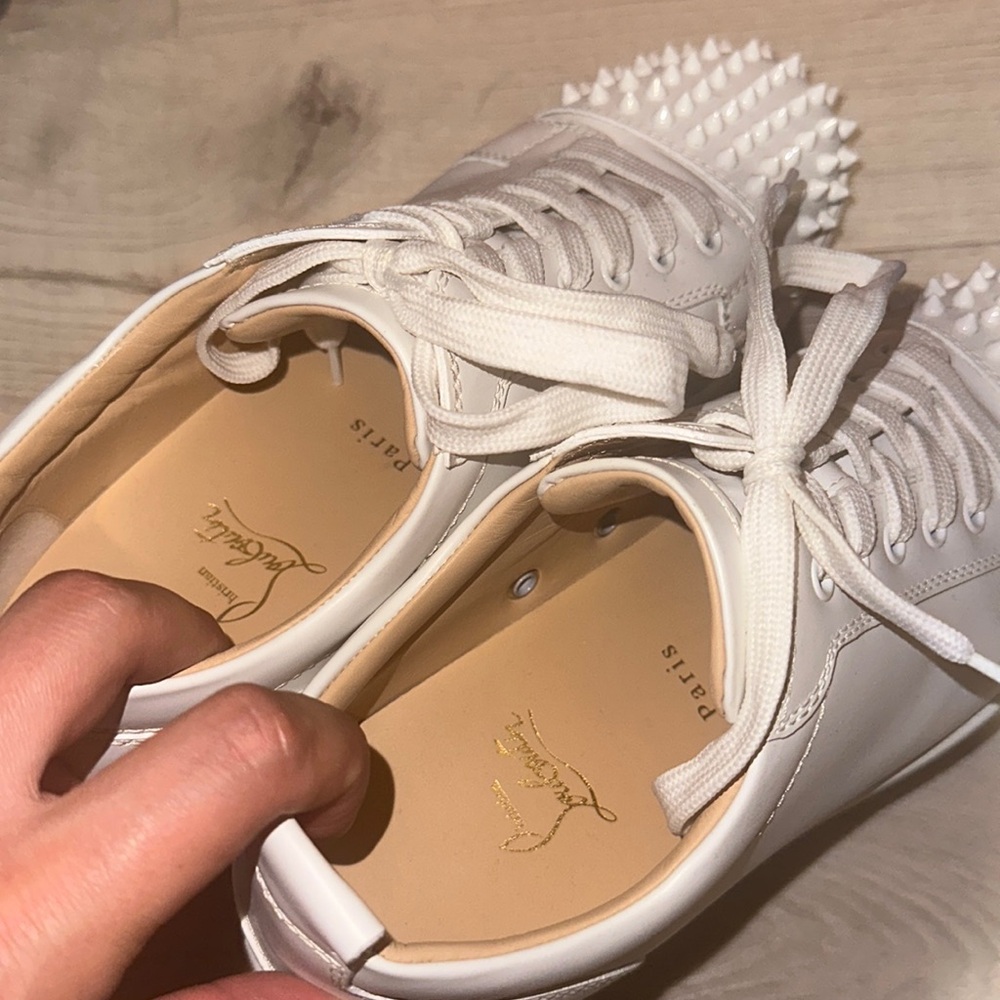 White Christian Louboutin sneakers worn twice size 43
